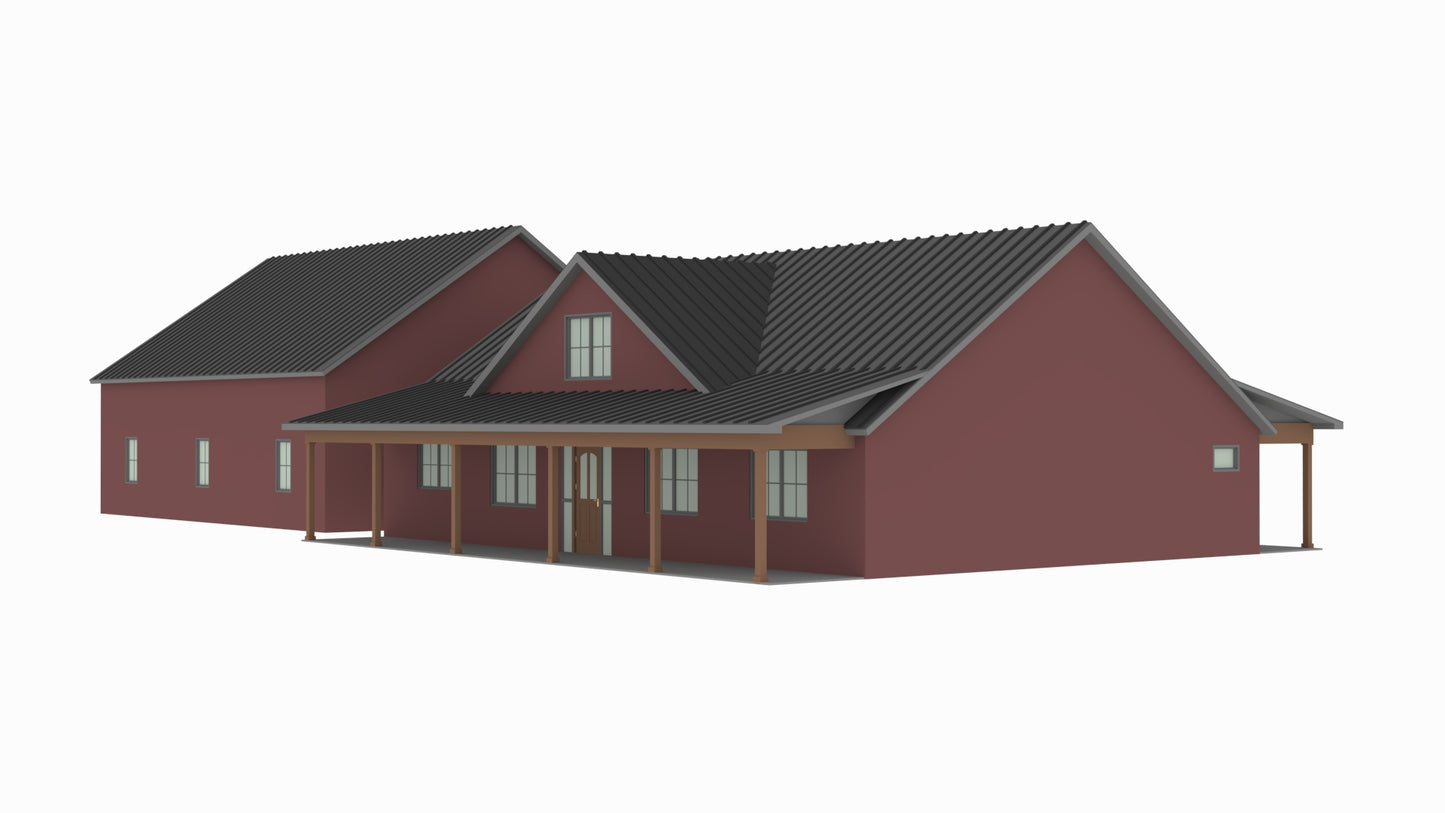 PL-2826 Harley Barndominium House Plan