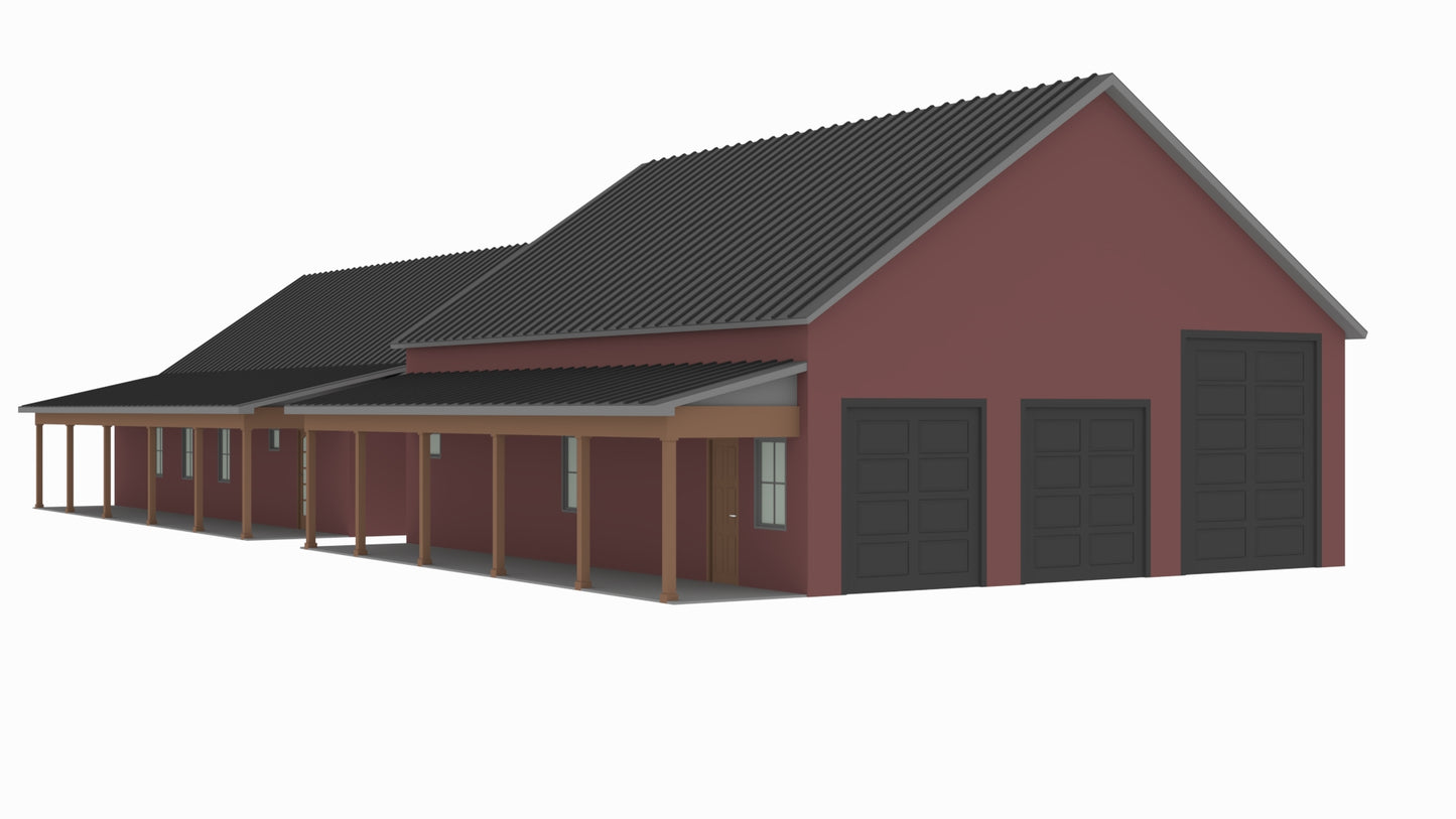 PL-2826 Harley Barndominium House Plan