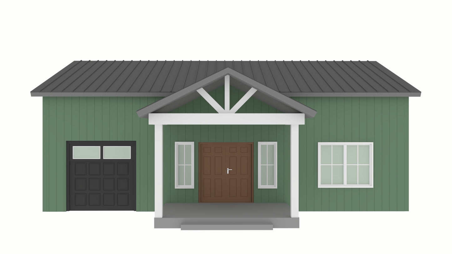 PL-2830 Anderson Barndominium House Plan