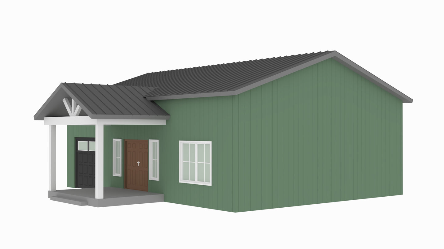 PL-2830 Anderson Barndominium House Plan