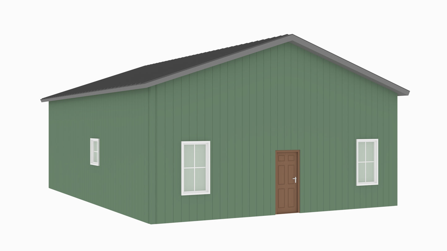 PL-2830 Anderson Barndominium House Plan