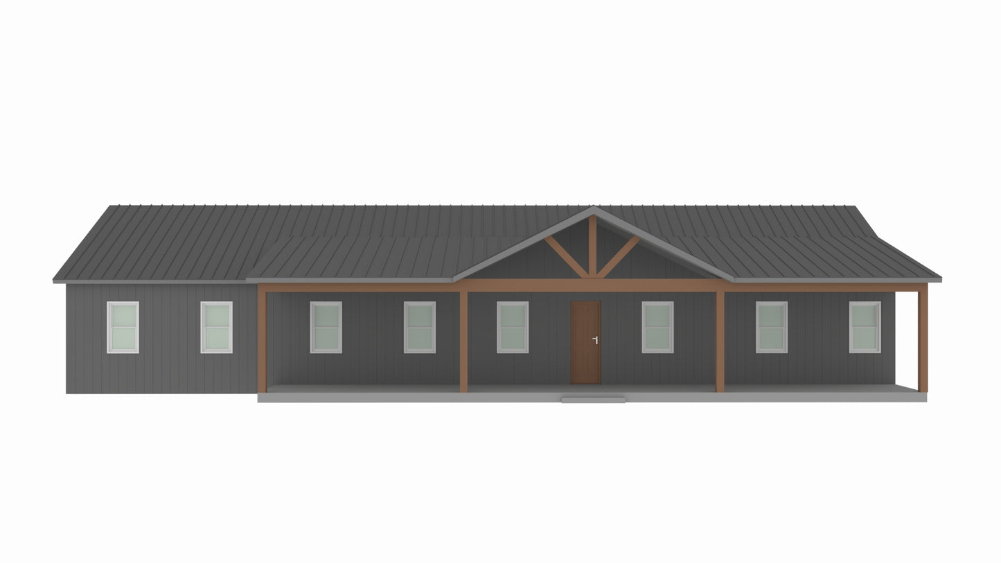 PL-2834 Wally Barndominium House Plan