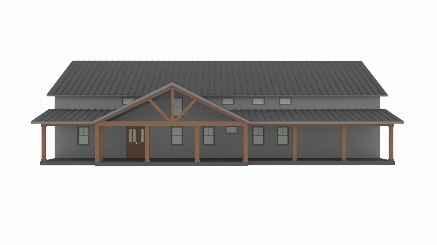 PL-2836 Reagan Barndominium House Plan