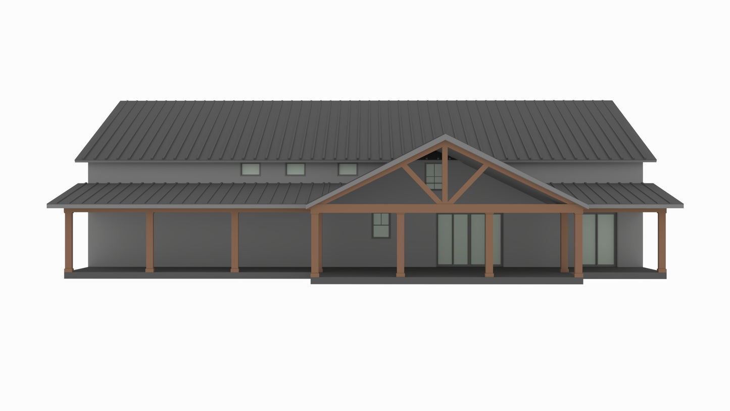 PL-2836 Reagan Barndominium House Plan