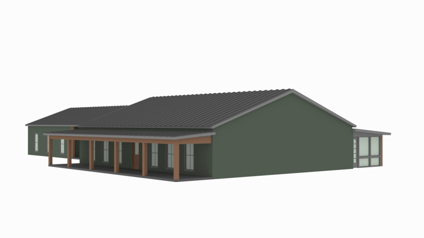 PL-2838 Carlson Barndominium House Plan