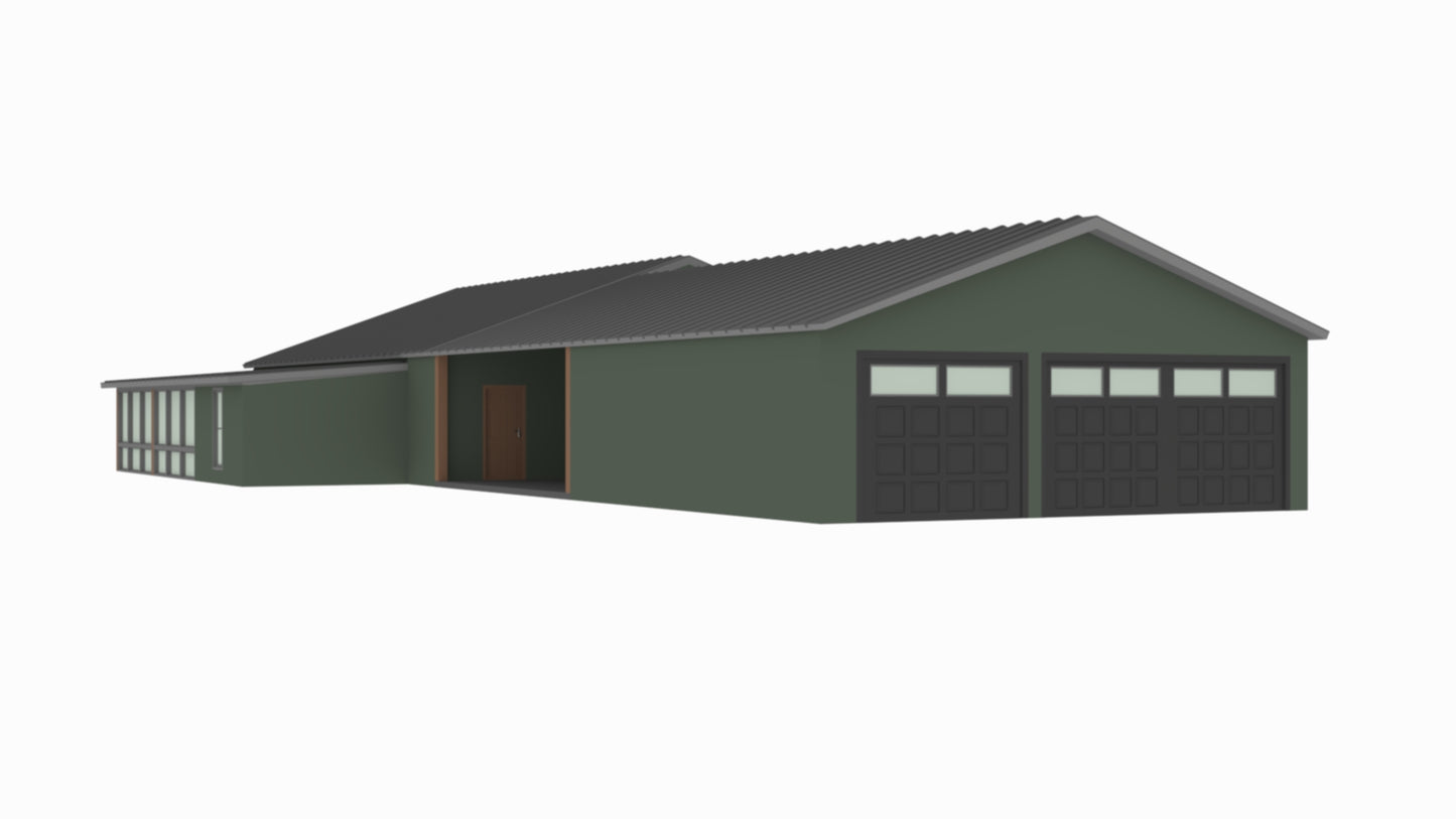 PL-2838 Carlson Barndominium House Plan