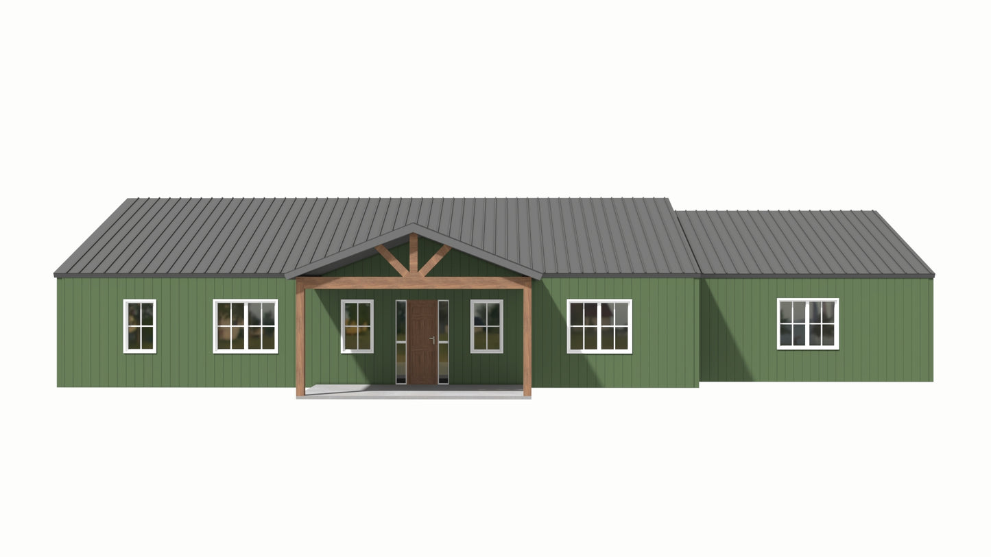 PL-2840 Leilani Barndominium House Plan