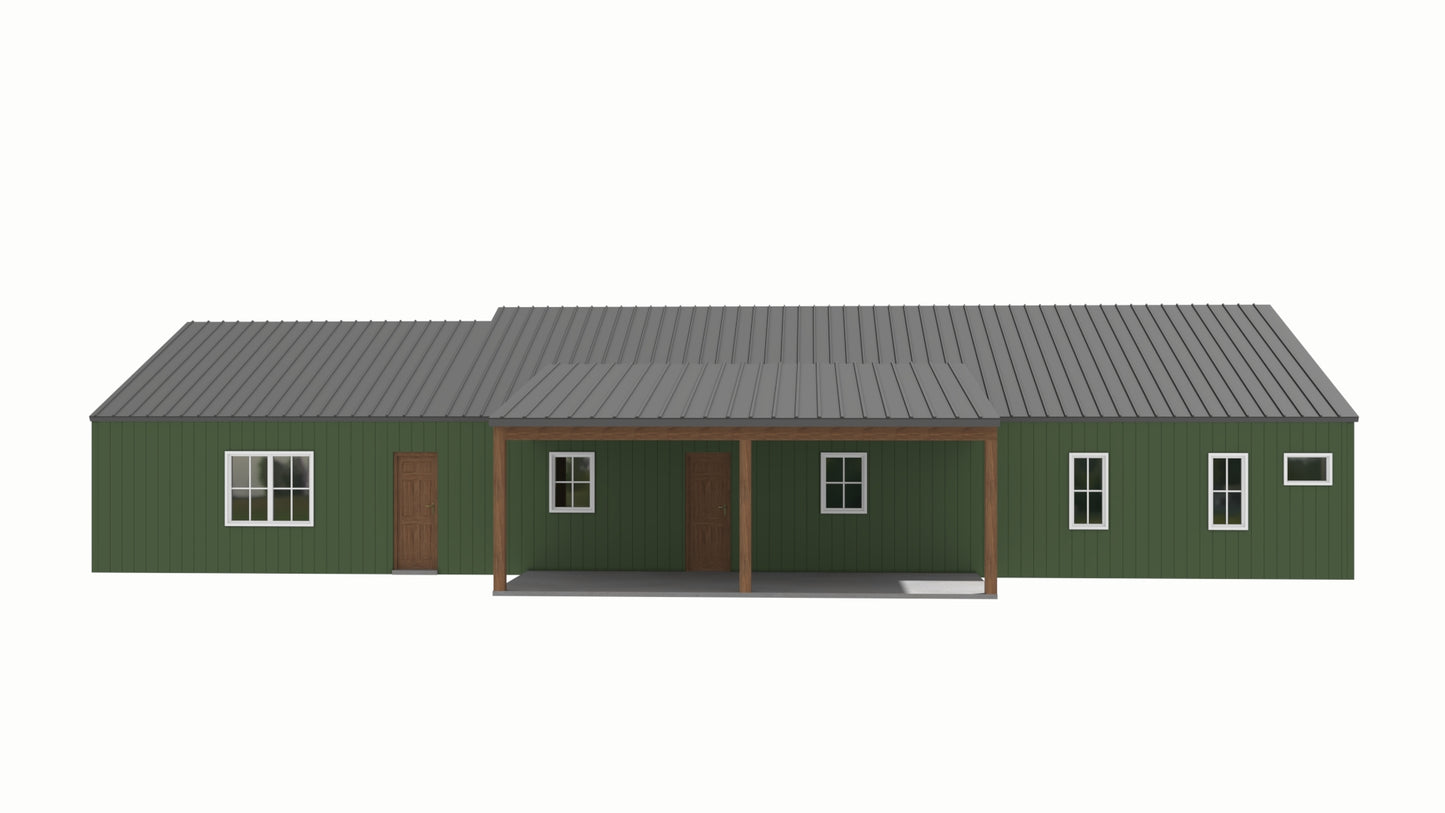 PL-2840 Leilani Barndominium House Plan