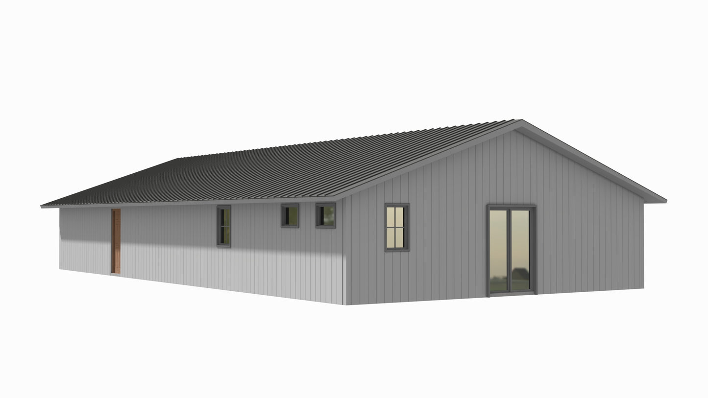 PL-2842 Thomas Barndominium House Plan