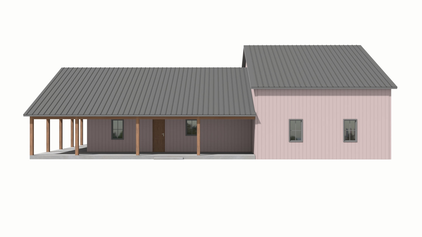 PL-2844 Arlene Barndominium House Plan