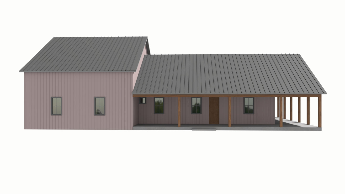 PL-2844 Arlene Barndominium House Plan