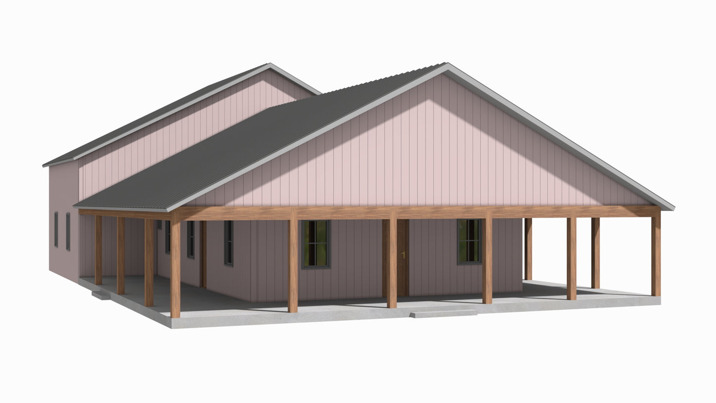 PL-2844 Arlene Barndominium House Plan