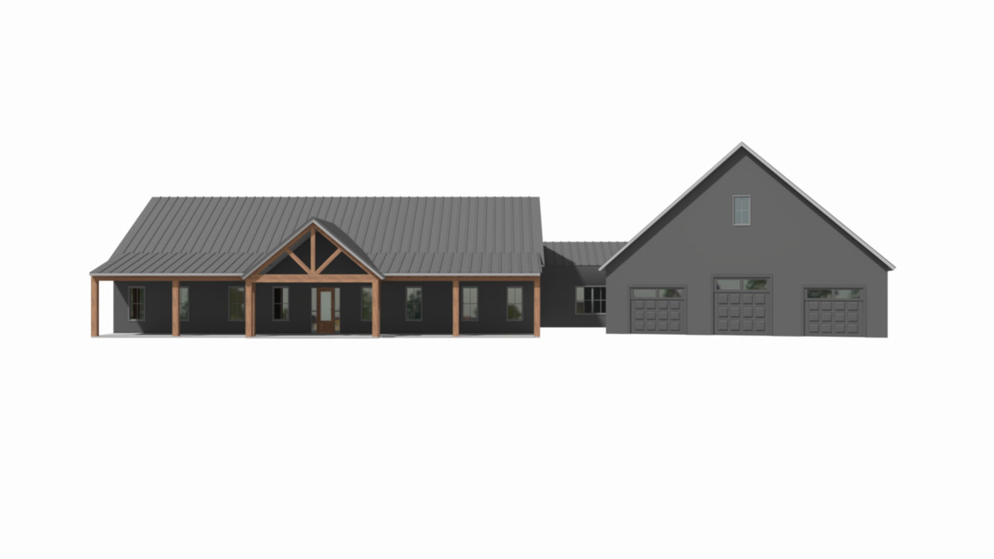 PL-2850 Joseph Barndominium House Plan
