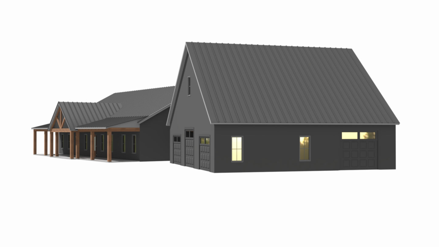 PL-2850 Joseph Barndominium House Plan