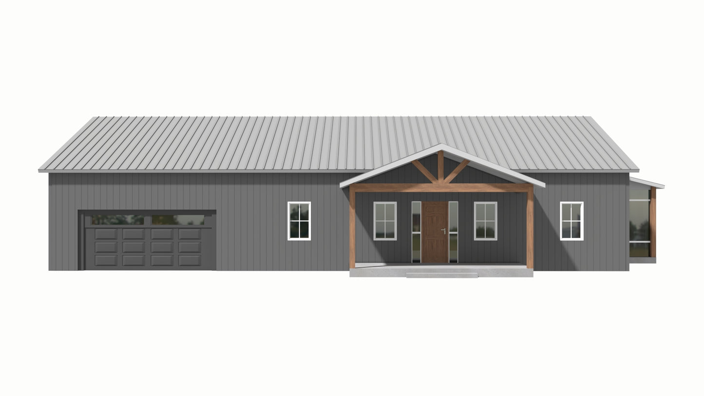 PL-2852 Kurt Barndominium House Plan