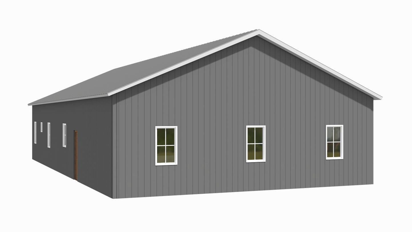 PL-2852 Kurt Barndominium House Plan