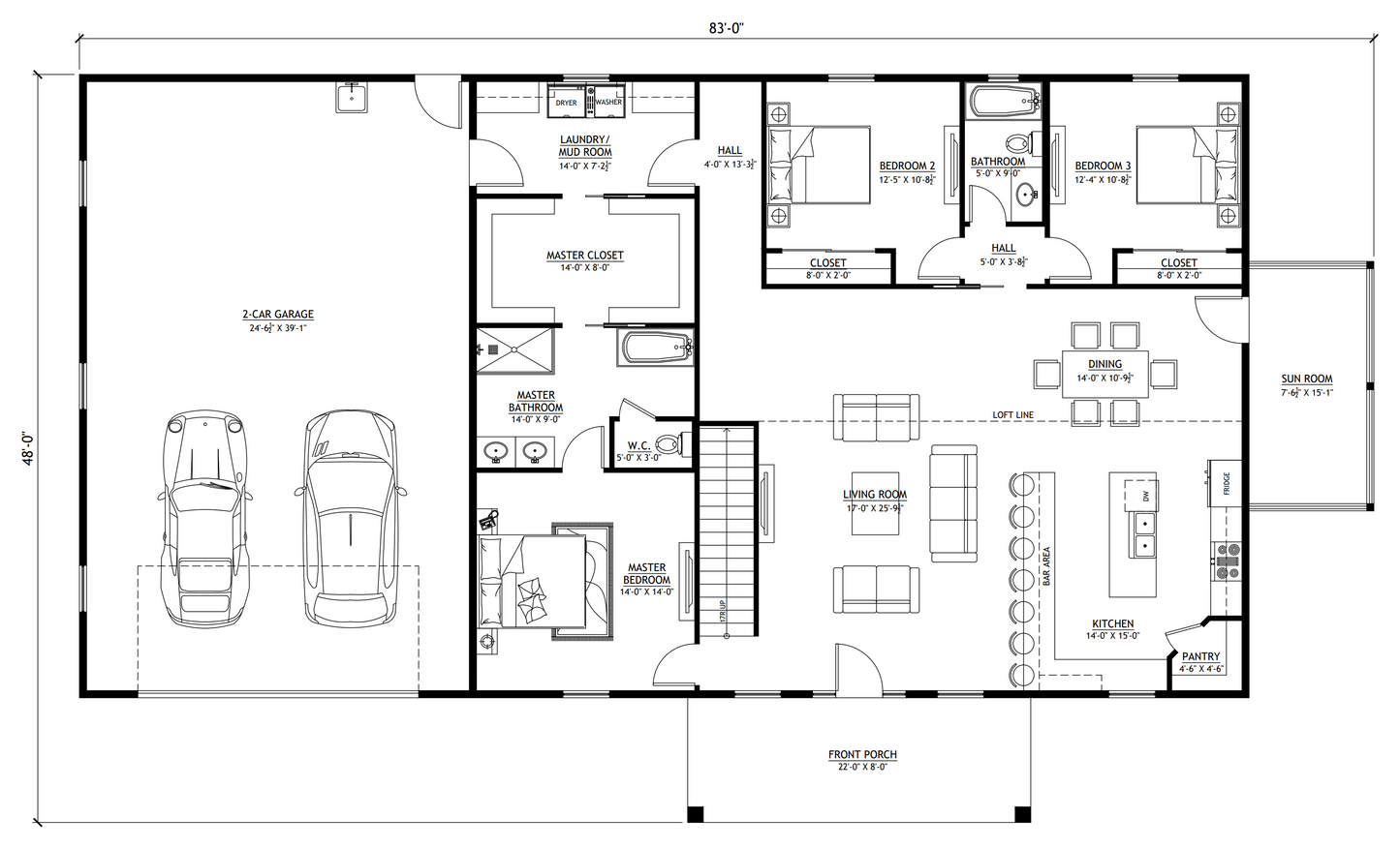 PL-2852 Kurt Barndominium House Plan