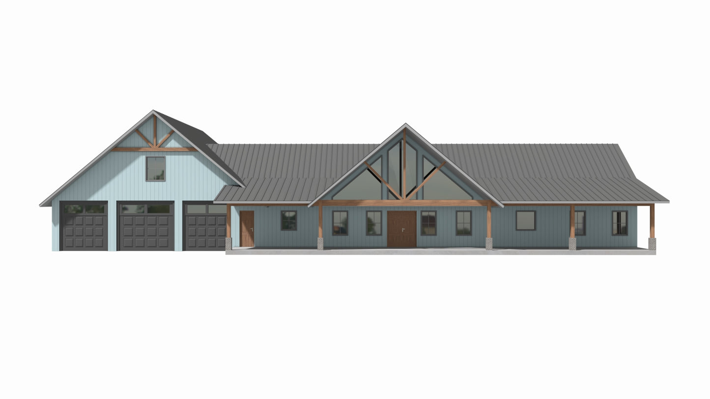PL-2854 Marissa Barndominium House Plan
