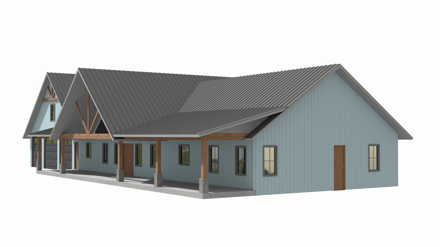 PL-2854 Marissa Barndominium House Plan