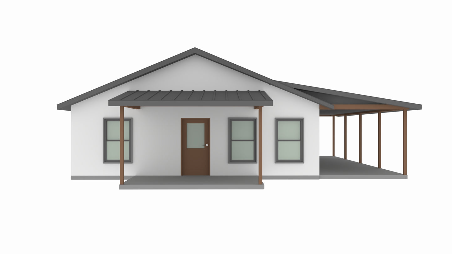 PL-60001-A Adair Barndominium House Plan