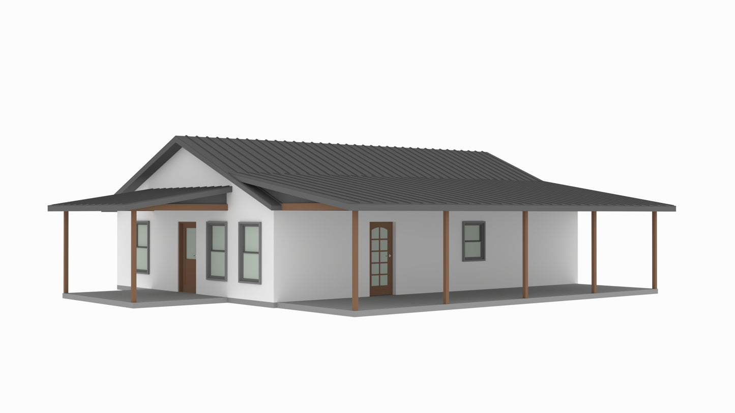 PL-60001-A Adair Barndominium House Plan