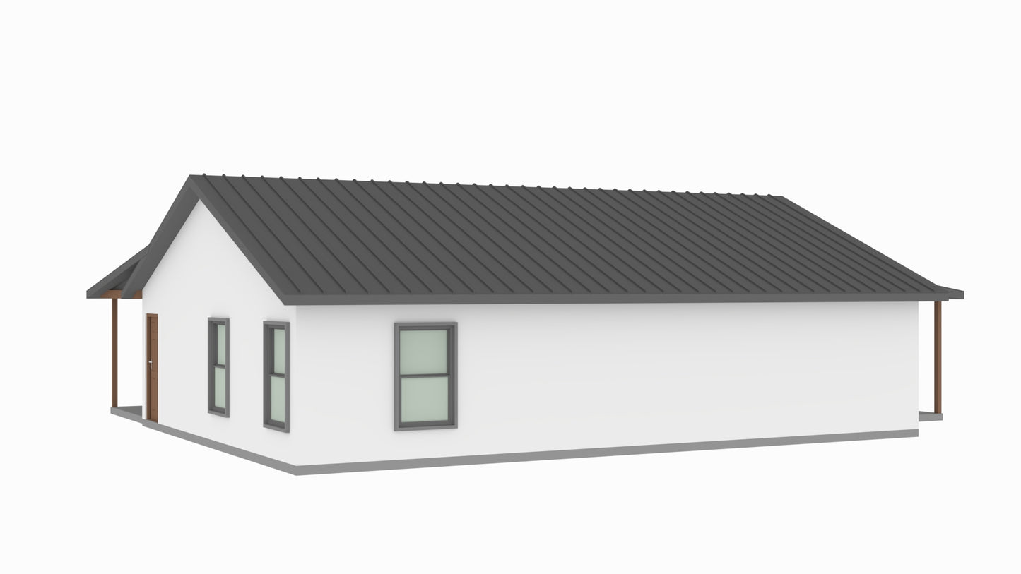 PL-60001-A Adair Barndominium House Plan
