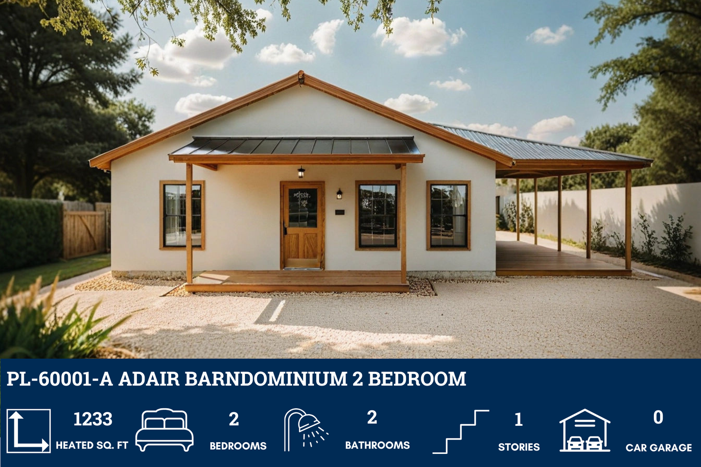 PL-60001-A Adair Barndominium House Plan