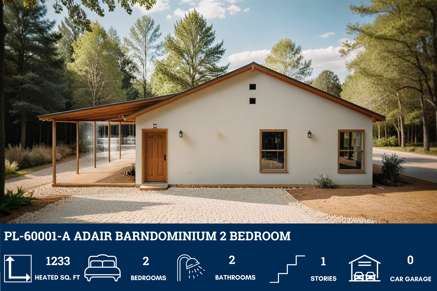 PL-60001-A Adair Barndominium House Plan