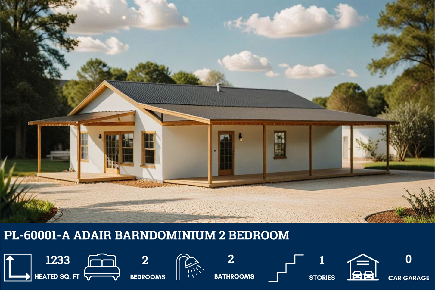 PL-60001-A Adair Barndominium House Plan