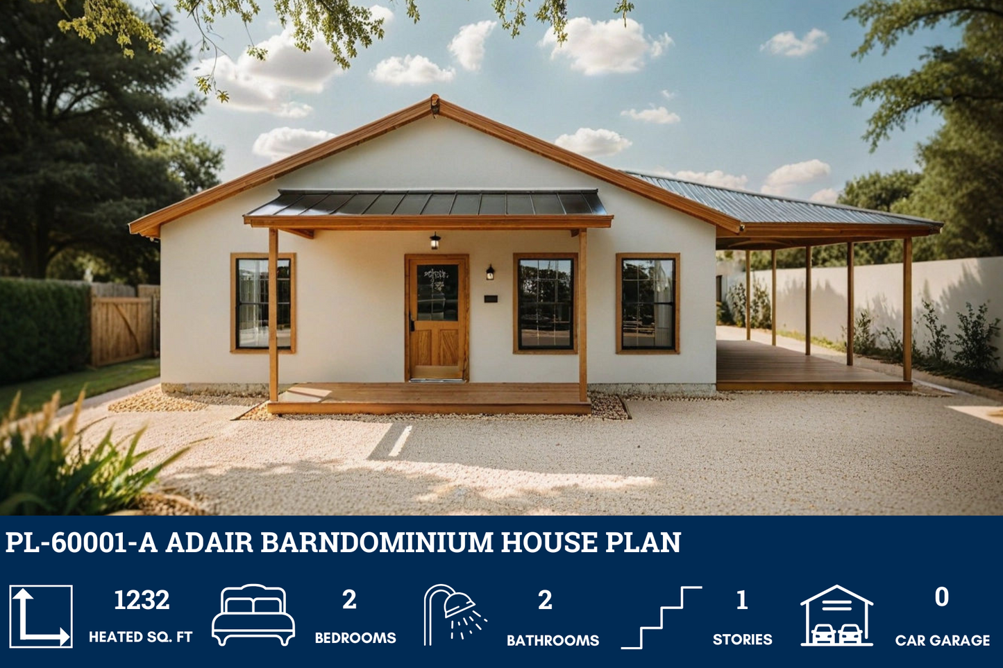 PL-60001-A Adair Barndominium House Plan