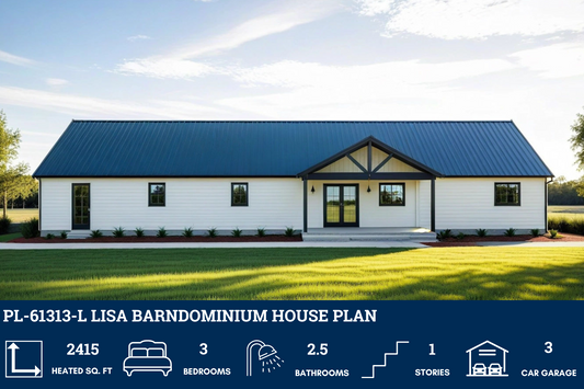 PL-61313-L Lisa Barndominium House Plan