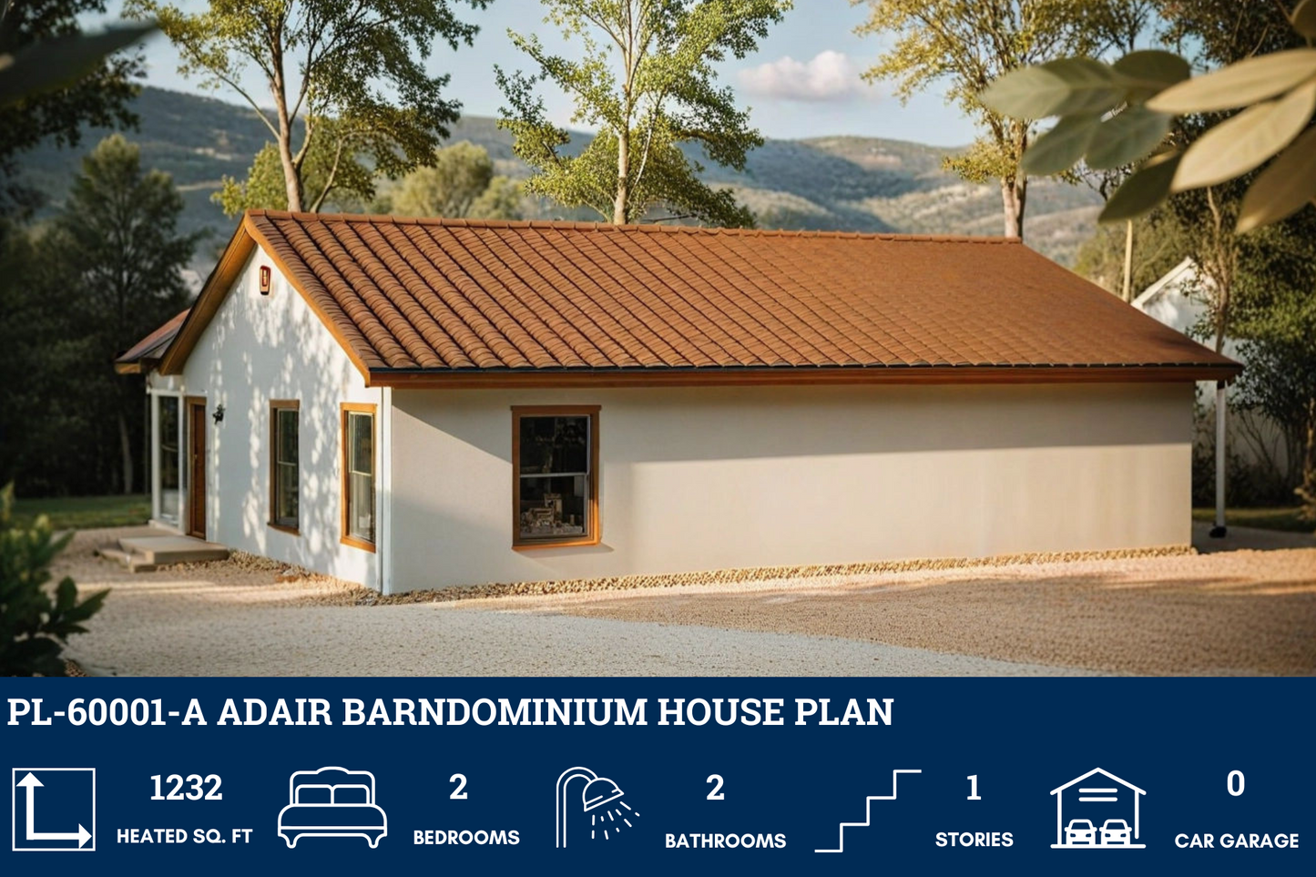 PL-60001-A Adair Barndominium House Plan