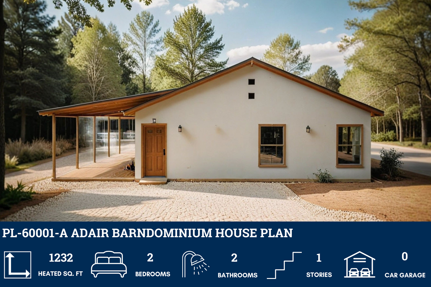 PL-60001-A Adair Barndominium House Plan
