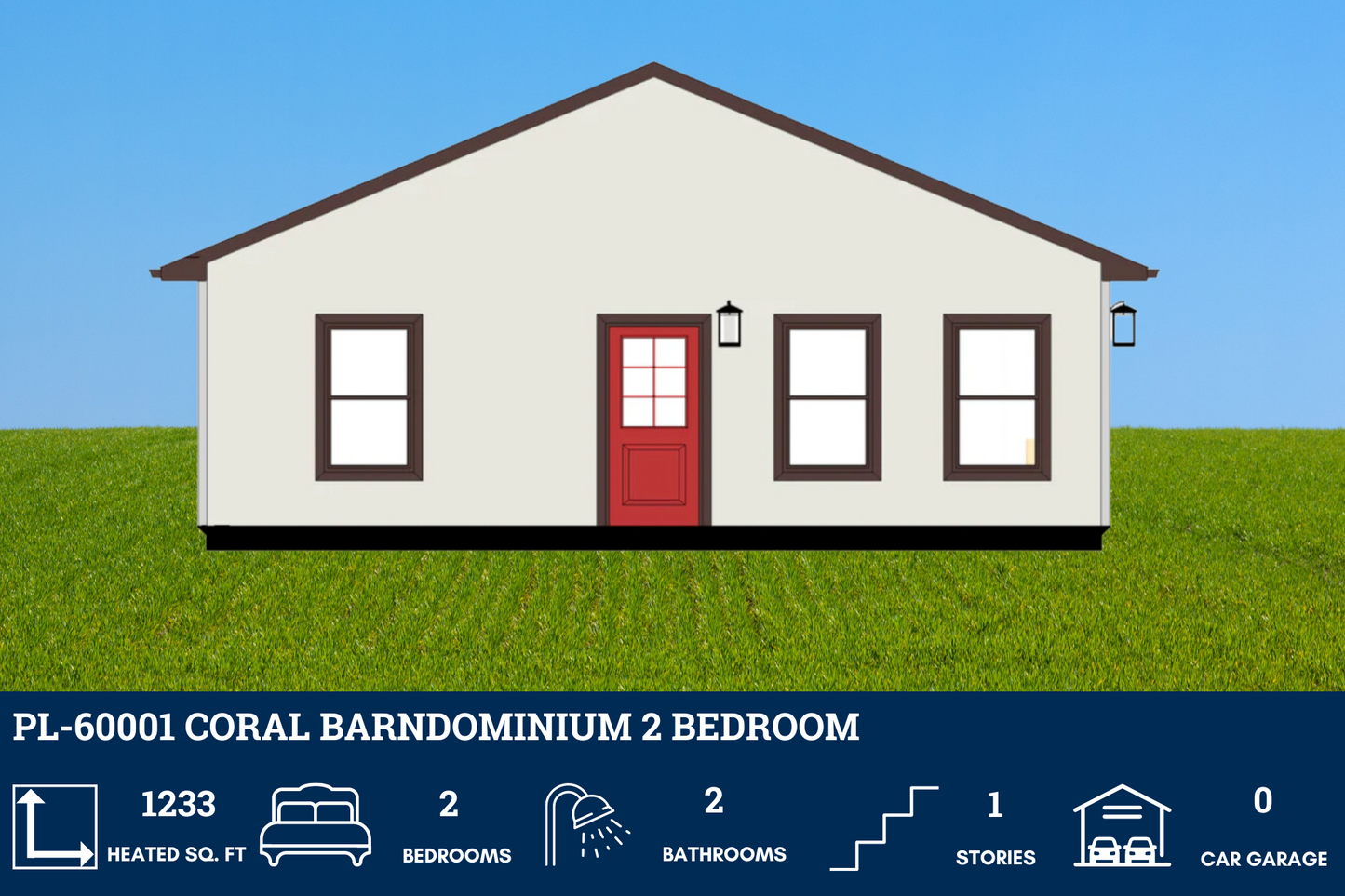 PL-60001 Coral Barndominium House Plan