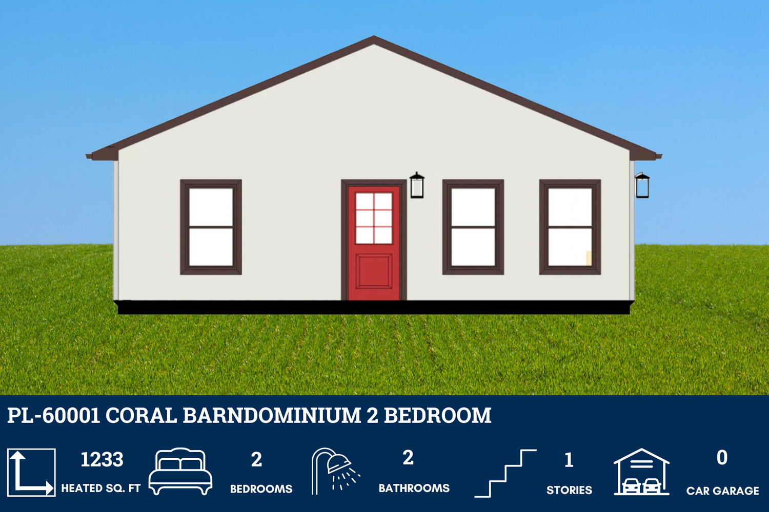 2 Bedroom Barndominium House Plans