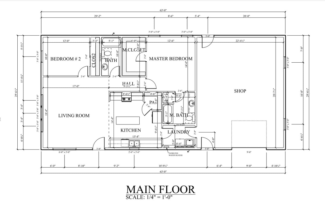 PL-60004 Marion Barndominium House Plan – Barndominium Plans