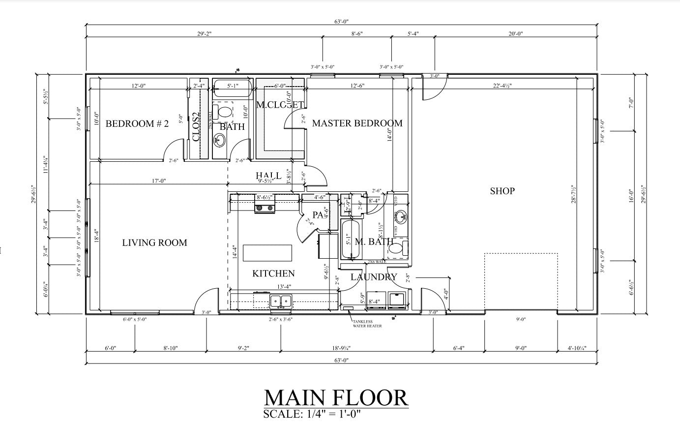 PL-60004 Marion Barndominium House Plan