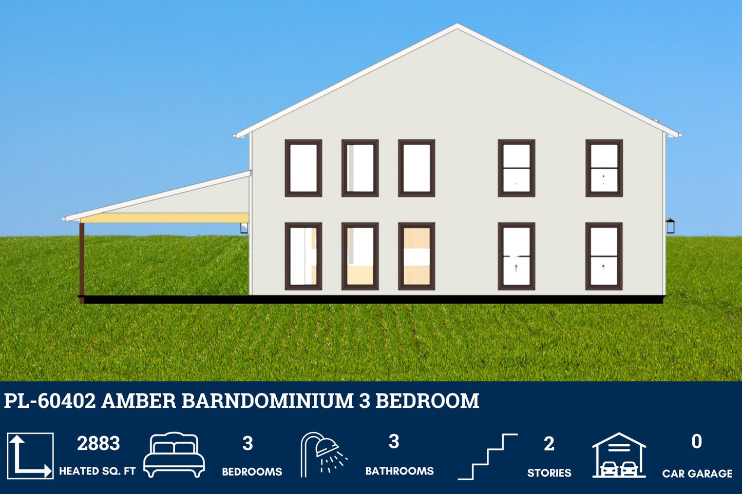 PL-60402 Amber Barndominium House Plan
