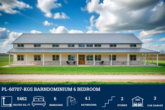 PL-60707-KGS Barndominium House Plan