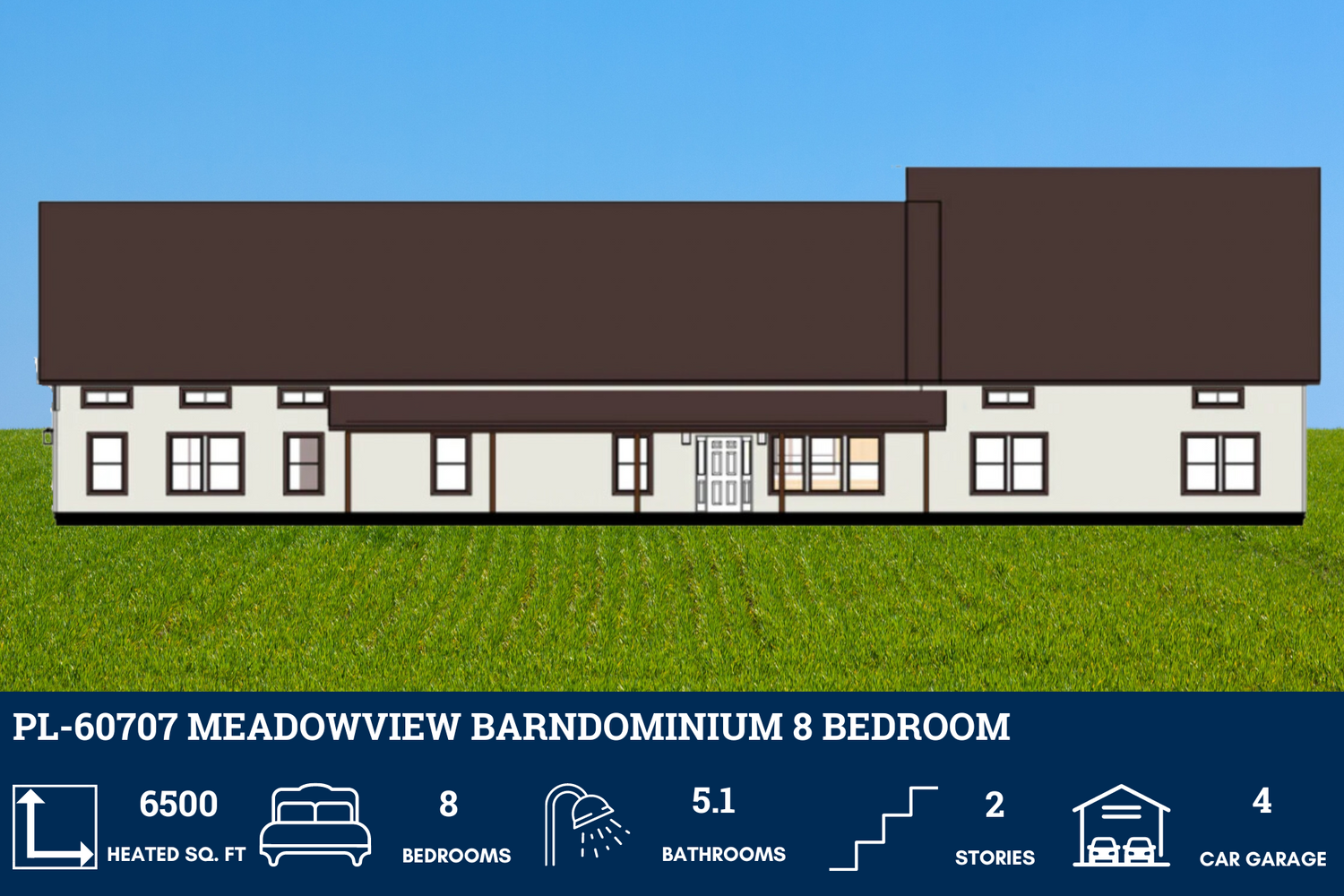 8 Bedroom Barndominium House Plans