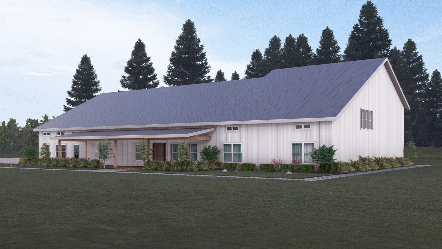 PL-60707 Meadowview Barndominium House Plan