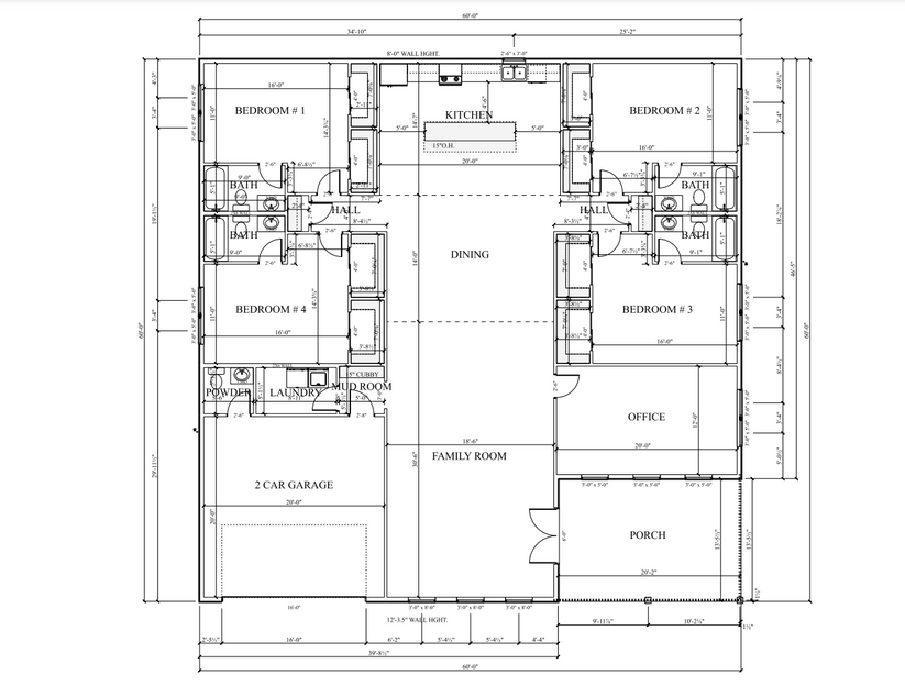 PL-60803 Penelope Barndominium House Plan – Barndominium Plans