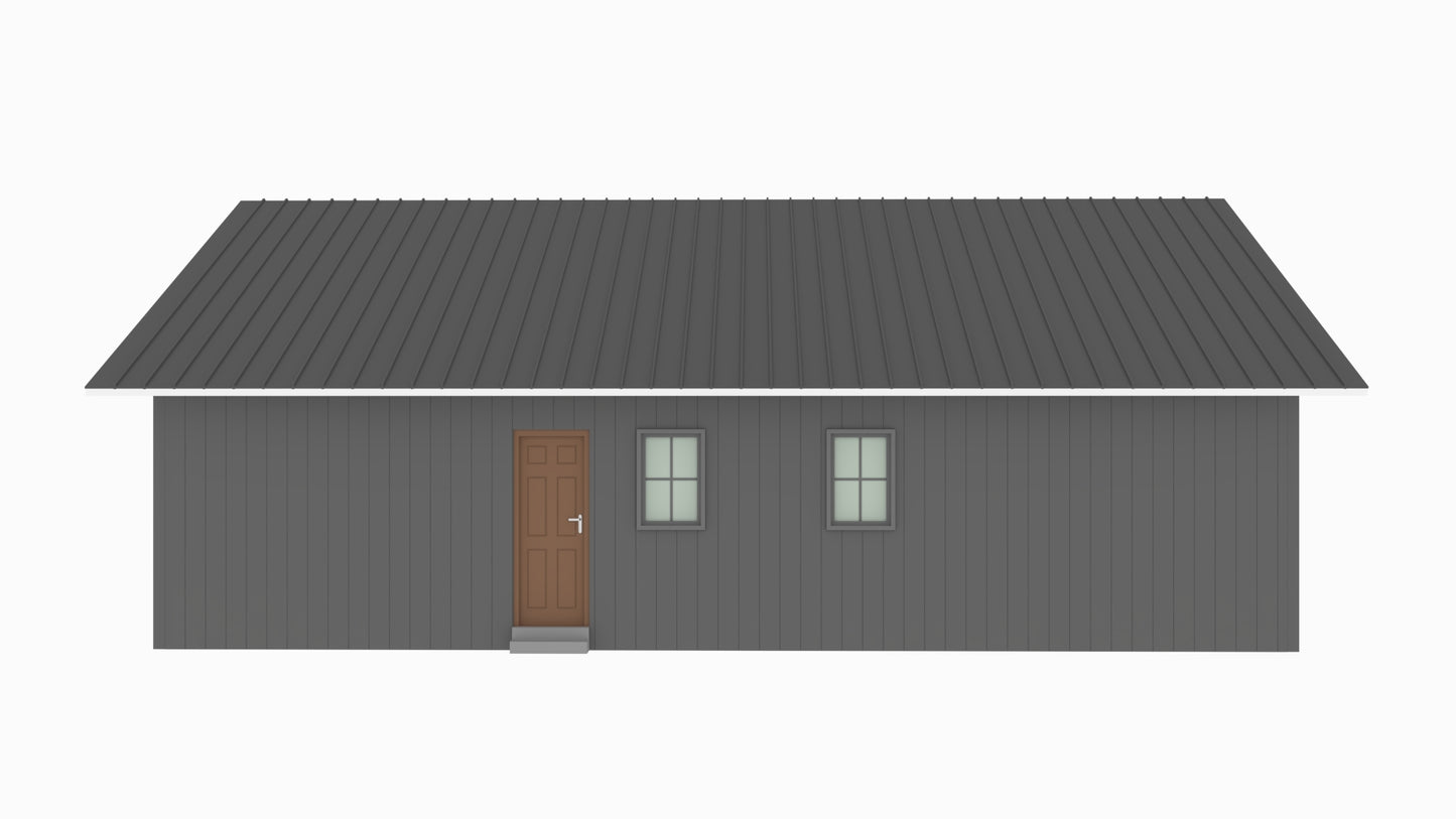 PL-61101-B Brandy Barndominium House Plan
