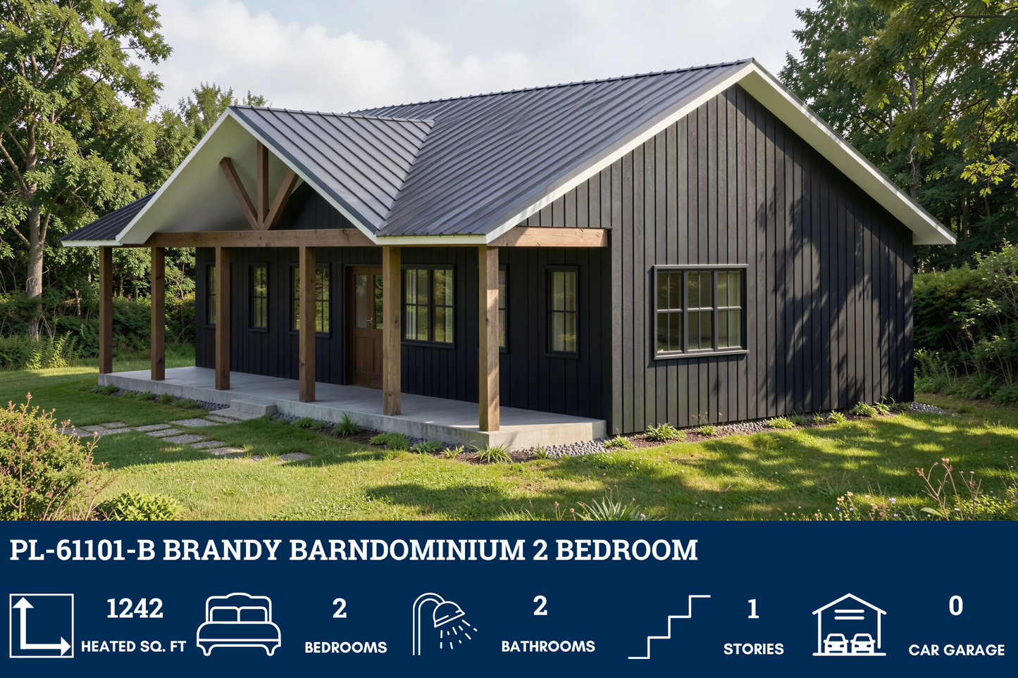 PL-61101-B Brandy Barndominium House Plan