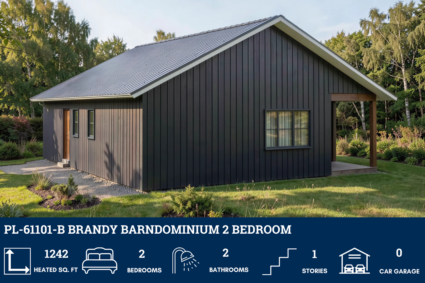 PL-61101-B Brandy Barndominium House Plan