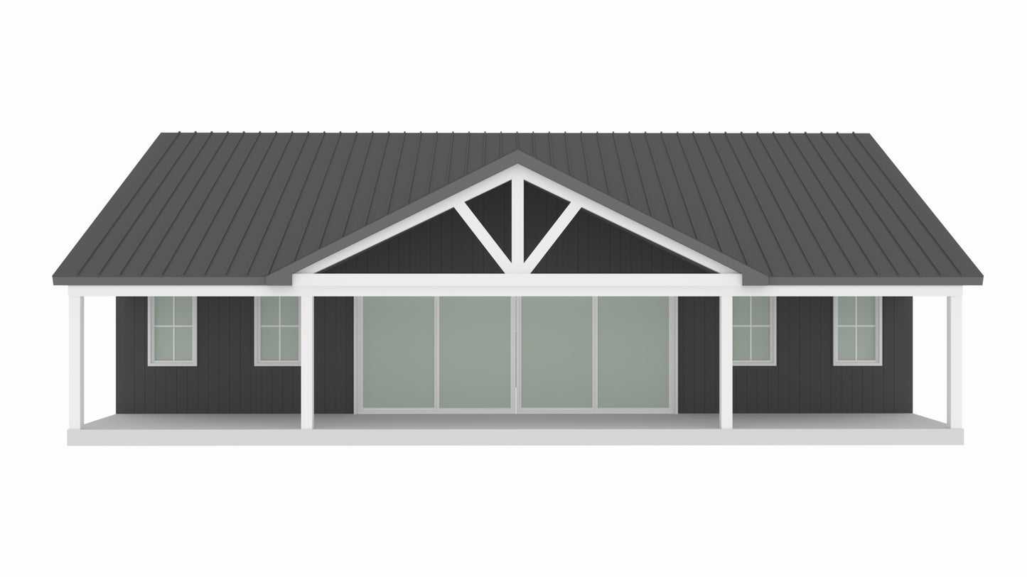PL-61101-C Casey Barndominium House Plan