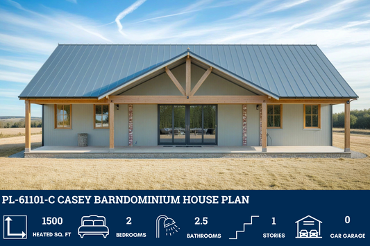 PL-61101-C Casey Barndominium House Plan