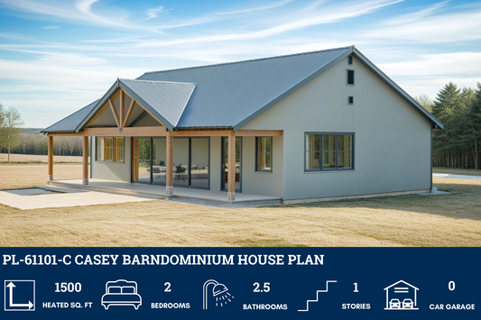 PL-61101-C Casey Barndominium House Plan