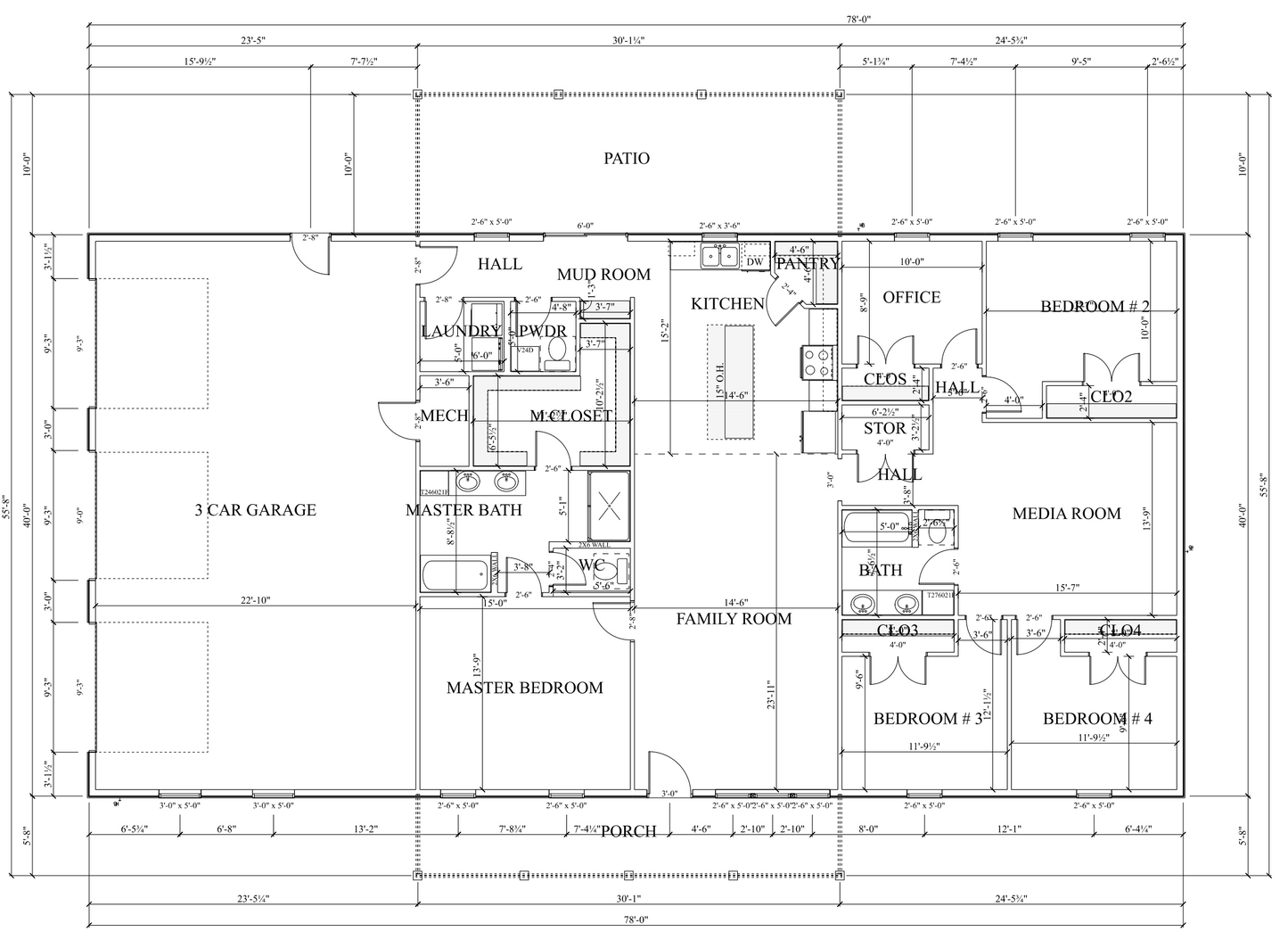 PL-61302 Barfield Barndominium House Plans