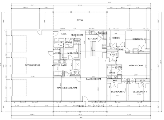 PL-61302 Barfield Barndominium House Plans